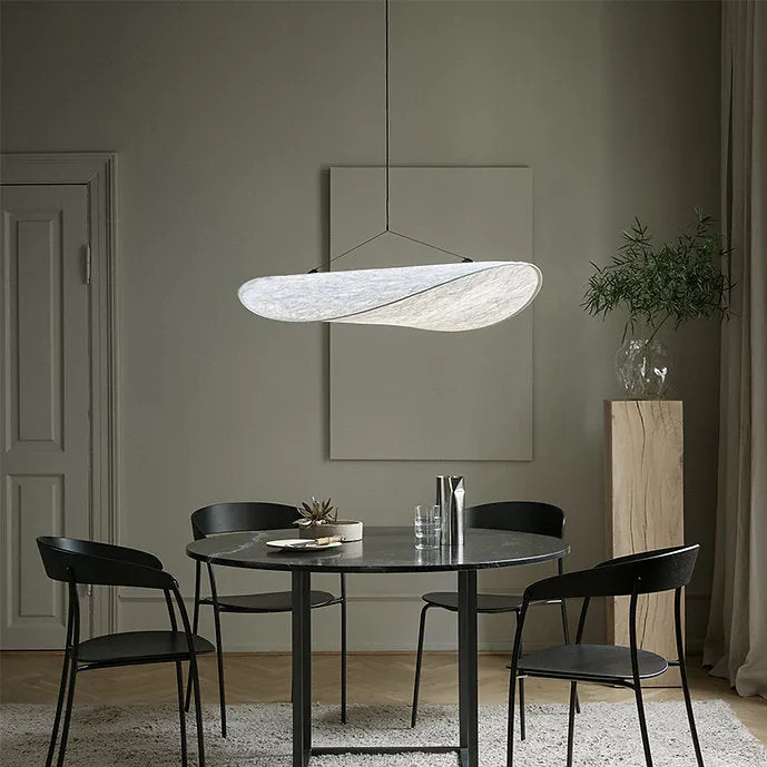 LED Japanese Style Curvy Cloth Pendant Light