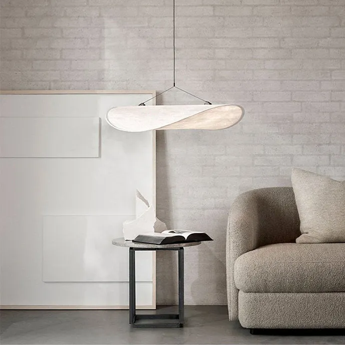 LED Japanese Style Curvy Cloth Pendant Light