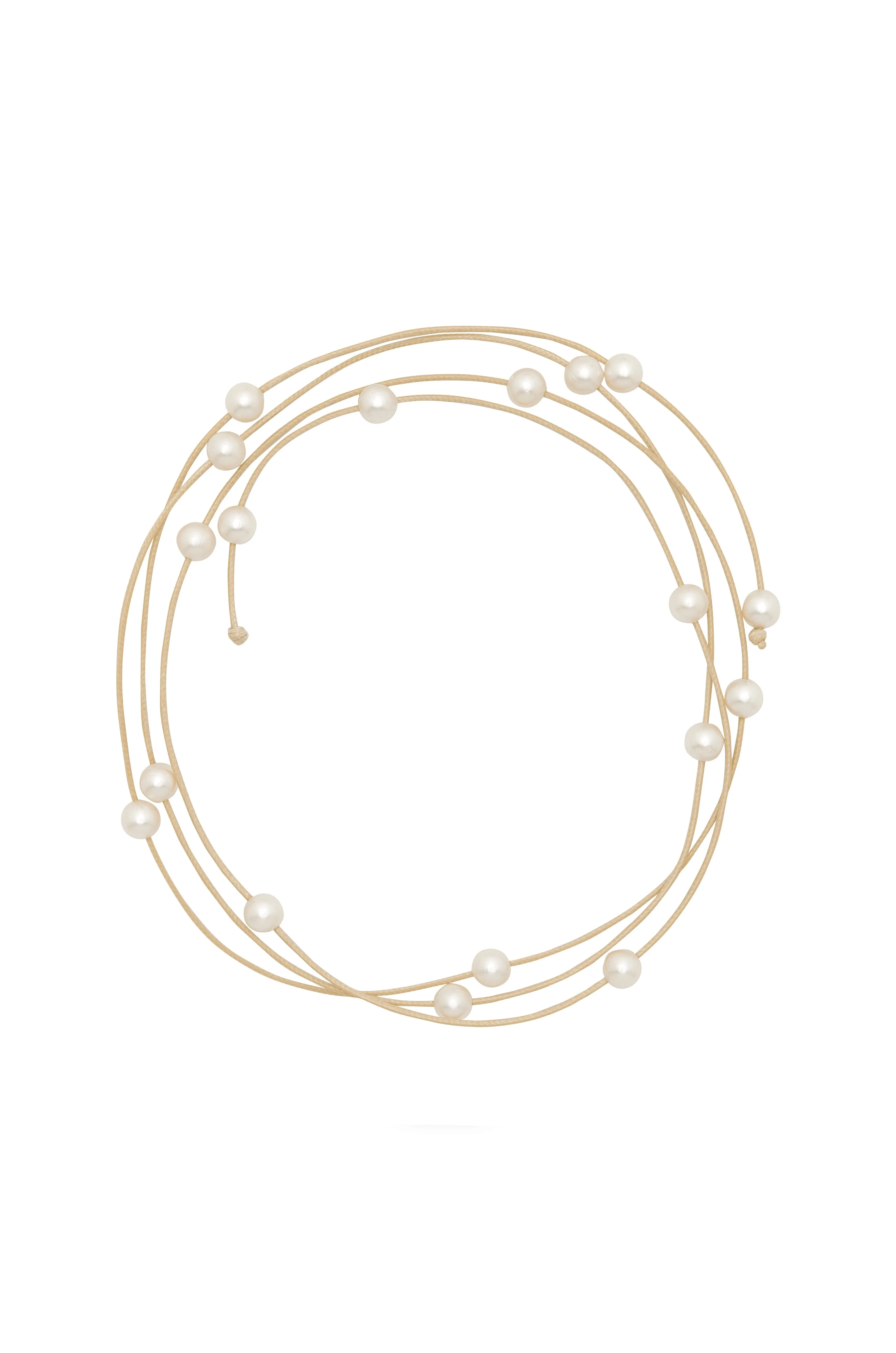 Leia Pearl Necklace Nude