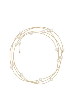 Leia Pearl Necklace Nude