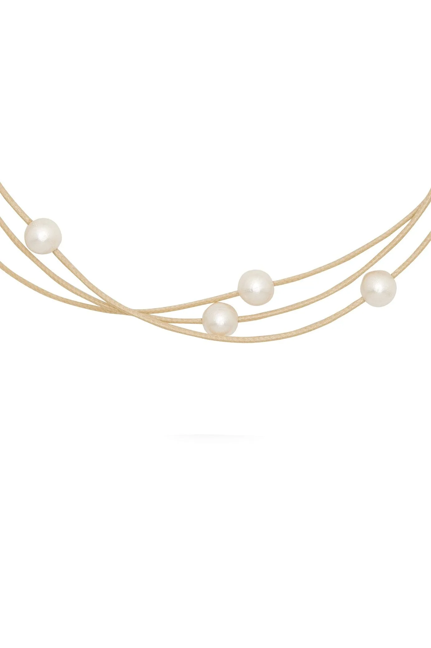 Leia Pearl Necklace Nude