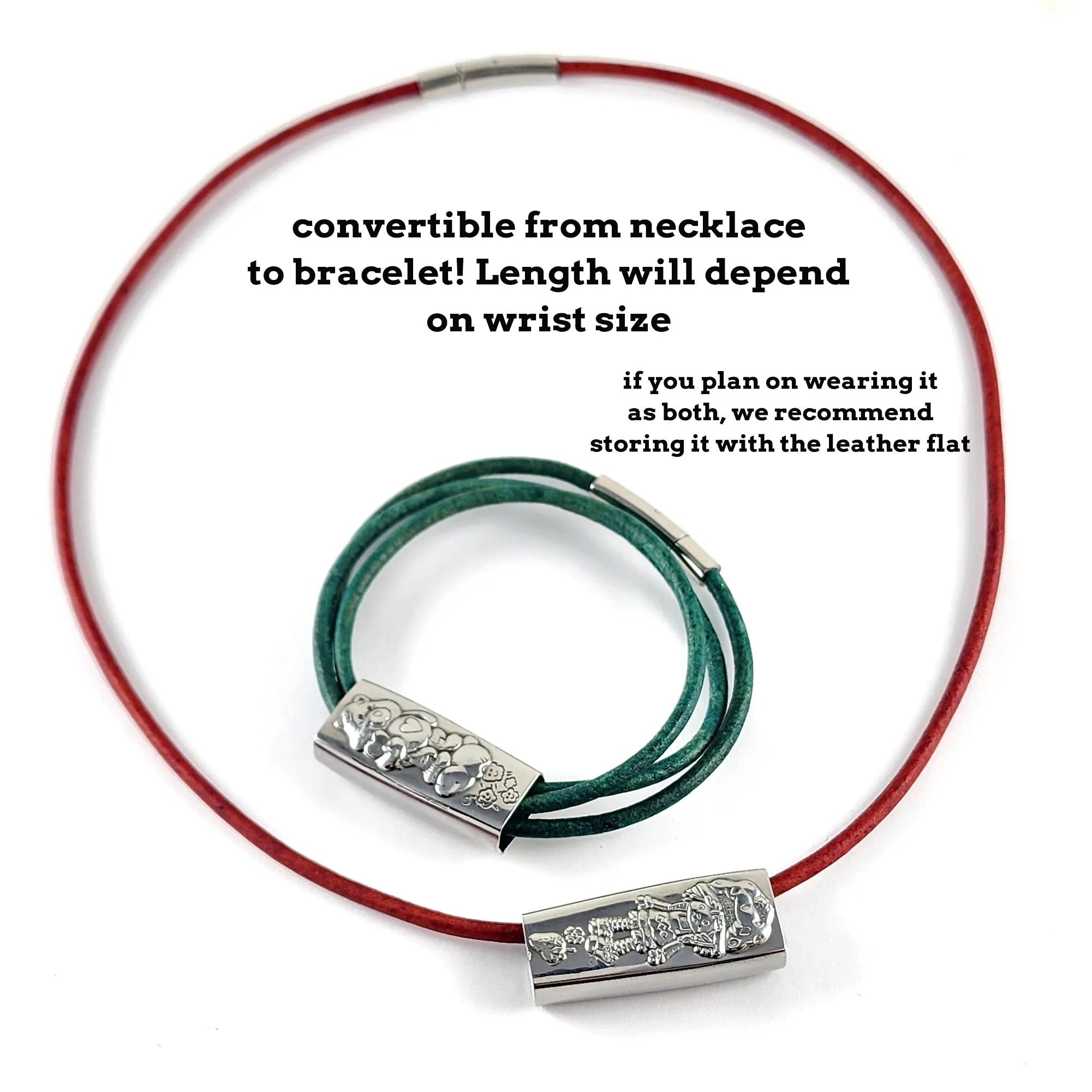 Limited Release! Vintage Strawberry Shortcake Stainless Steel Convertible Bracelet-Necklace