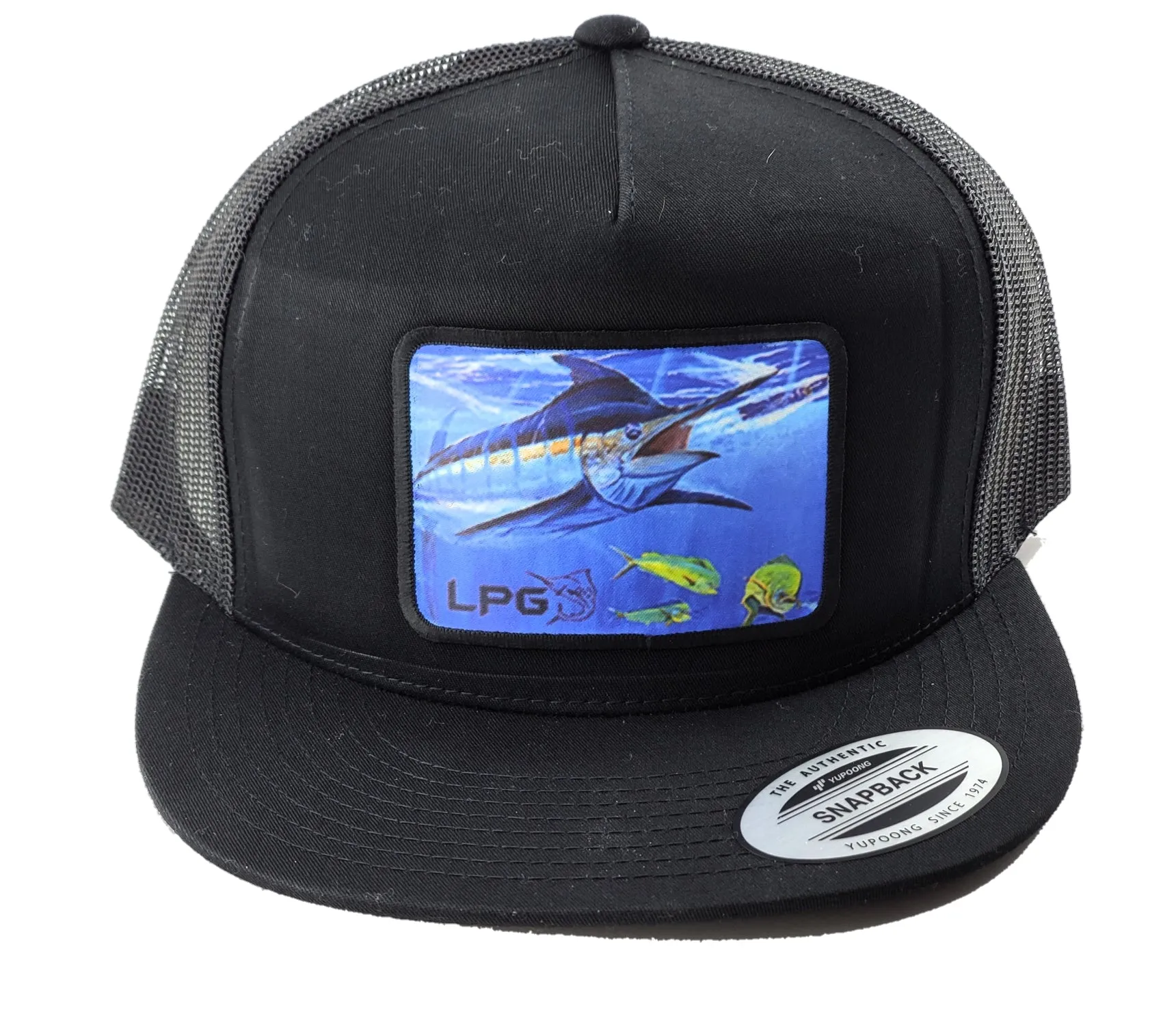 LPG Apparel Co. Mark Ray Bill Buster Marlin Classic Snapback Flat Brim Trucker Hat