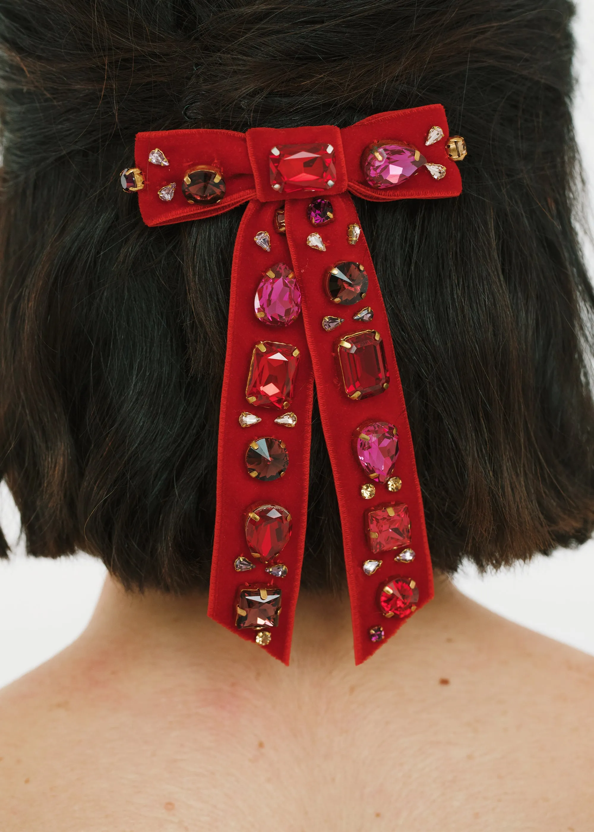 Lucia Bow Barrette -- Ruby