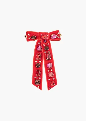 Lucia Bow Barrette -- Ruby