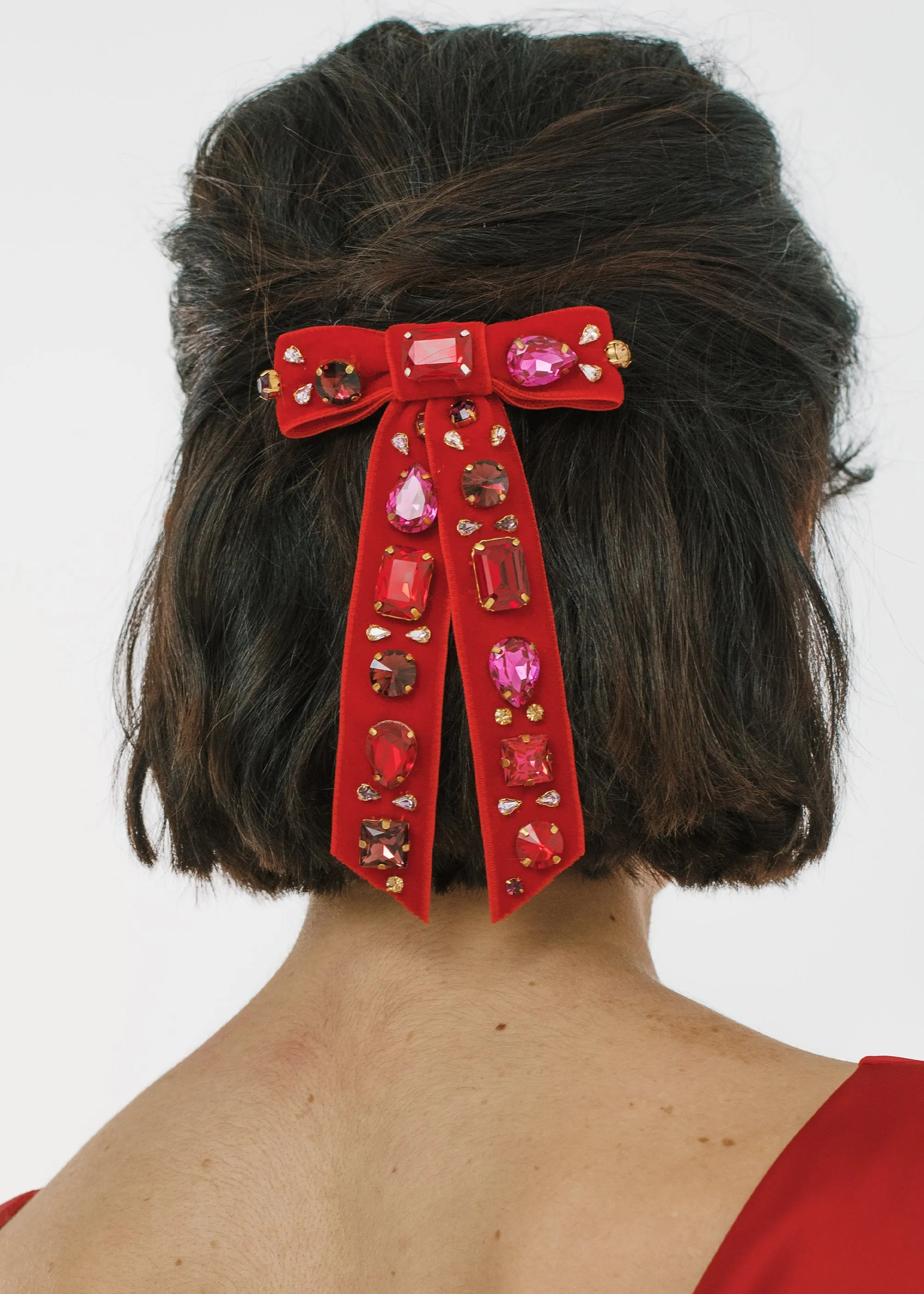 Lucia Bow Barrette -- Ruby