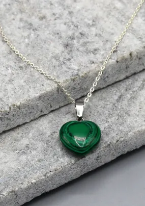 Malachite Heart Shape Pendant