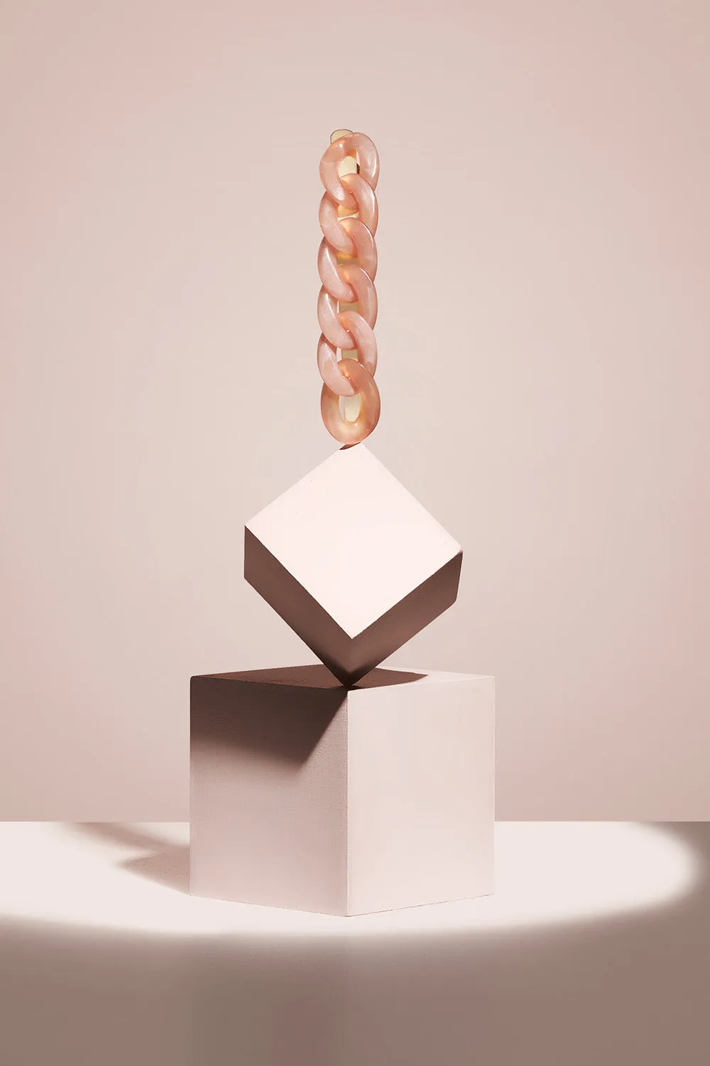 Marble Link Chain Baguette Barrette - Champagne