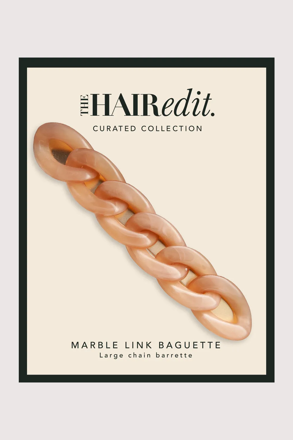 Marble Link Chain Baguette Barrette - Champagne