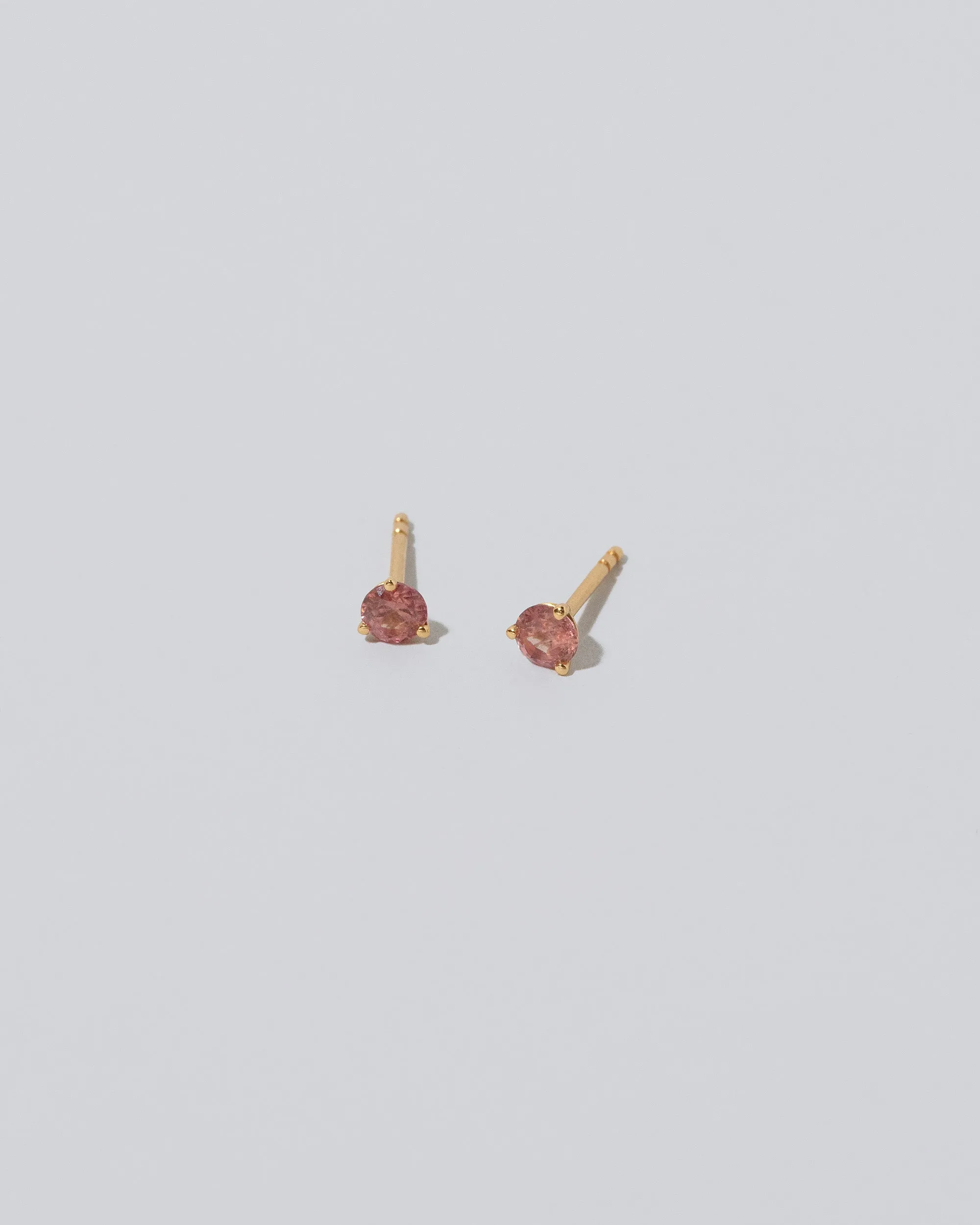 Martini Stud Earrings - Petite Coral Sapphire