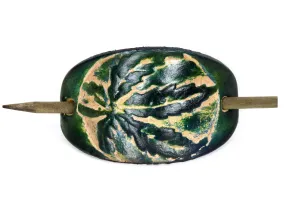 Mary Jane Leather Hair Barrette