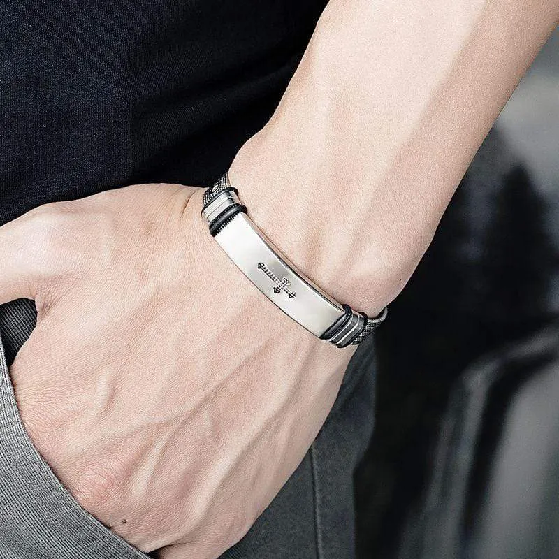 Men's Cross Bracelet <br> Christ