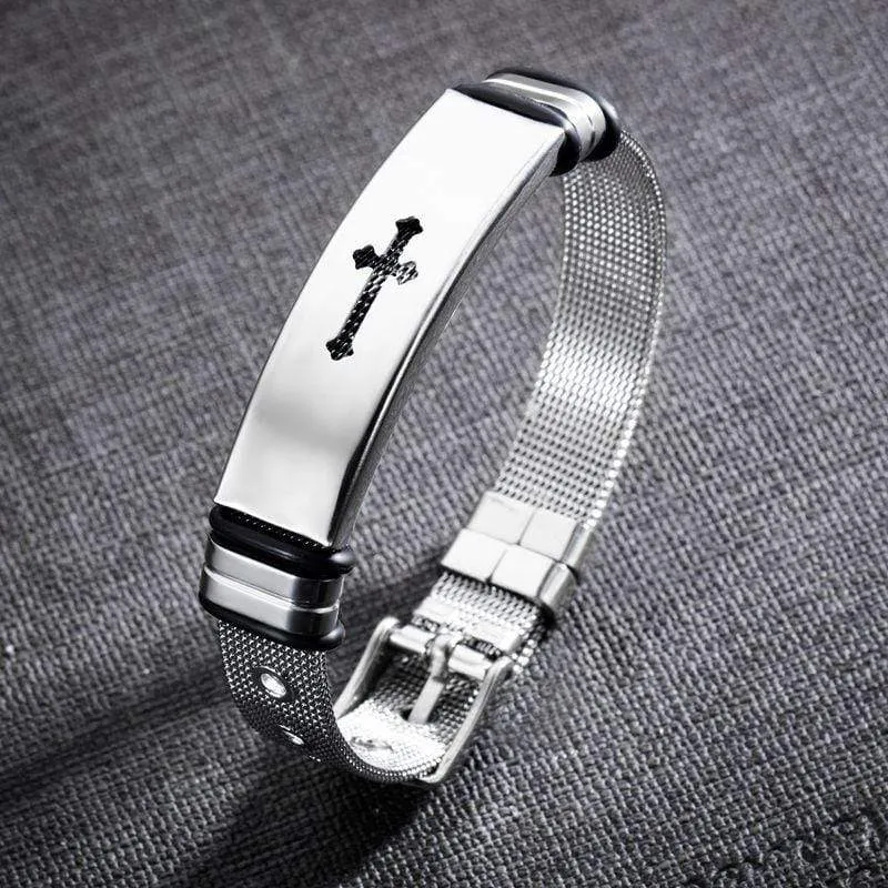 Men's Cross Bracelet <br> Christ