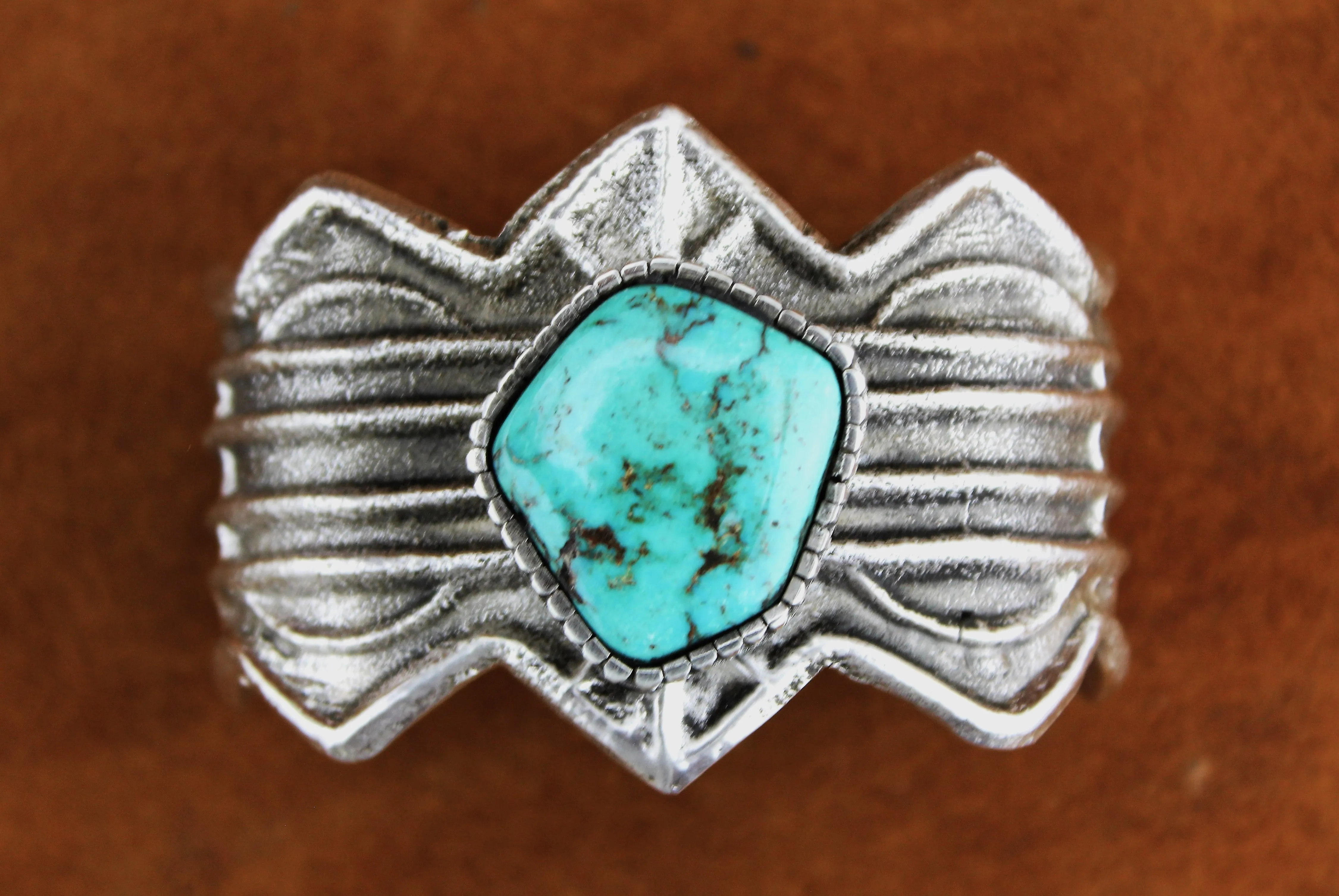 Merlin James Sterling Turquoise Bracelet