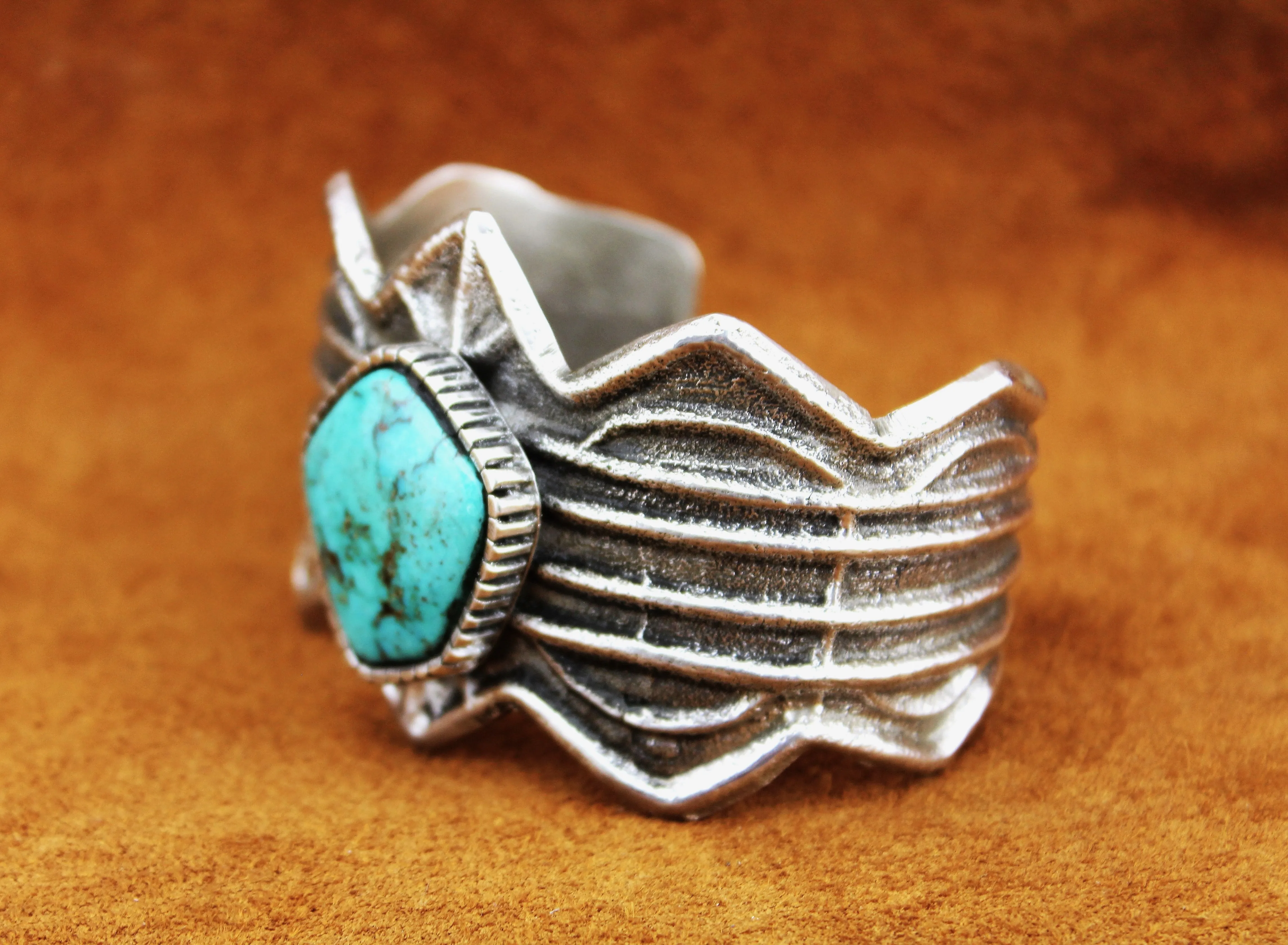 Merlin James Sterling Turquoise Bracelet