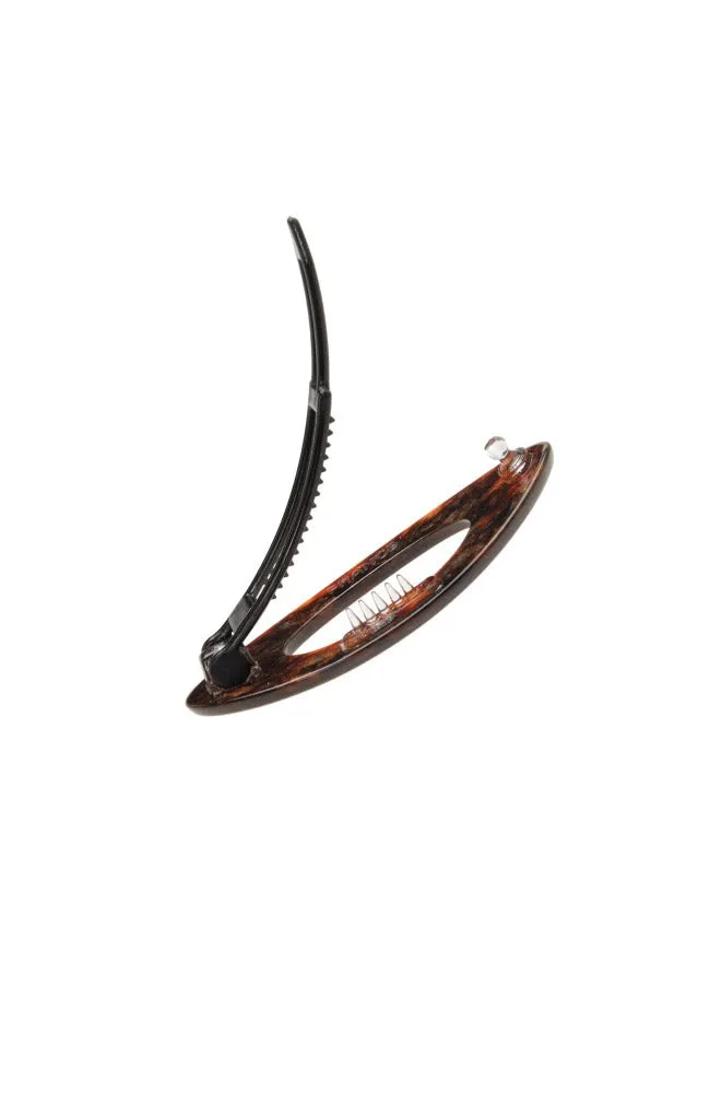 Mini Cutout Oval Plastic Tige Boule Barrette - Classic