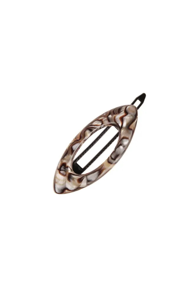 Mini Cutout Oval Plastic Tige Boule Barrette - Classic