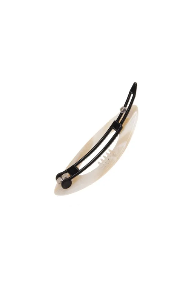 Mini Cutout Oval Plastic Tige Boule Barrette - Classic