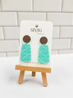 Mint Green Clay Earrings