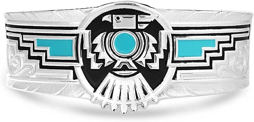 Montana Silversmiths Western Lifestyle Turquoise Cuff Bracelet (Spirit of the Thunderbird)