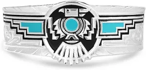 Montana Silversmiths Western Lifestyle Turquoise Cuff Bracelet (Spirit of the Thunderbird)