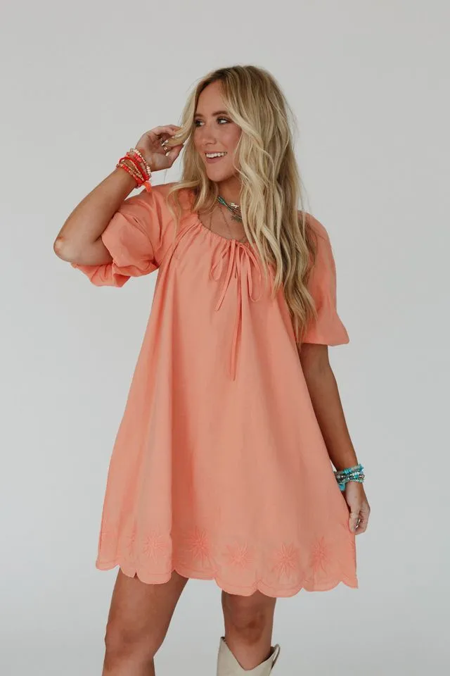 Moonlit Orchid Dress - Apricot