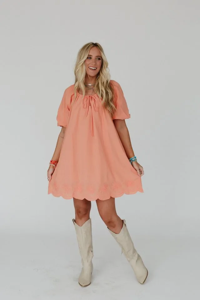 Moonlit Orchid Dress - Apricot