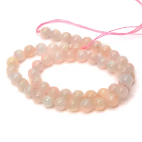 Morganite 8mm Smooth Rounds Strand