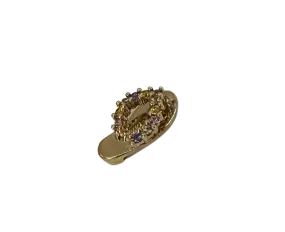 Multi-Color Stone Flip Flop Pendant