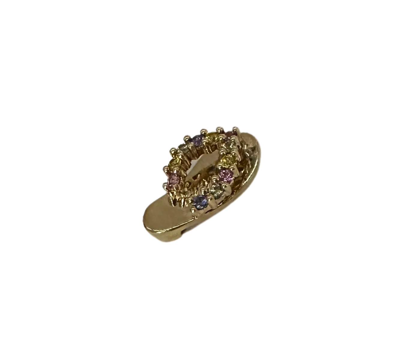 Multi-Color Stone Flip Flop Pendant