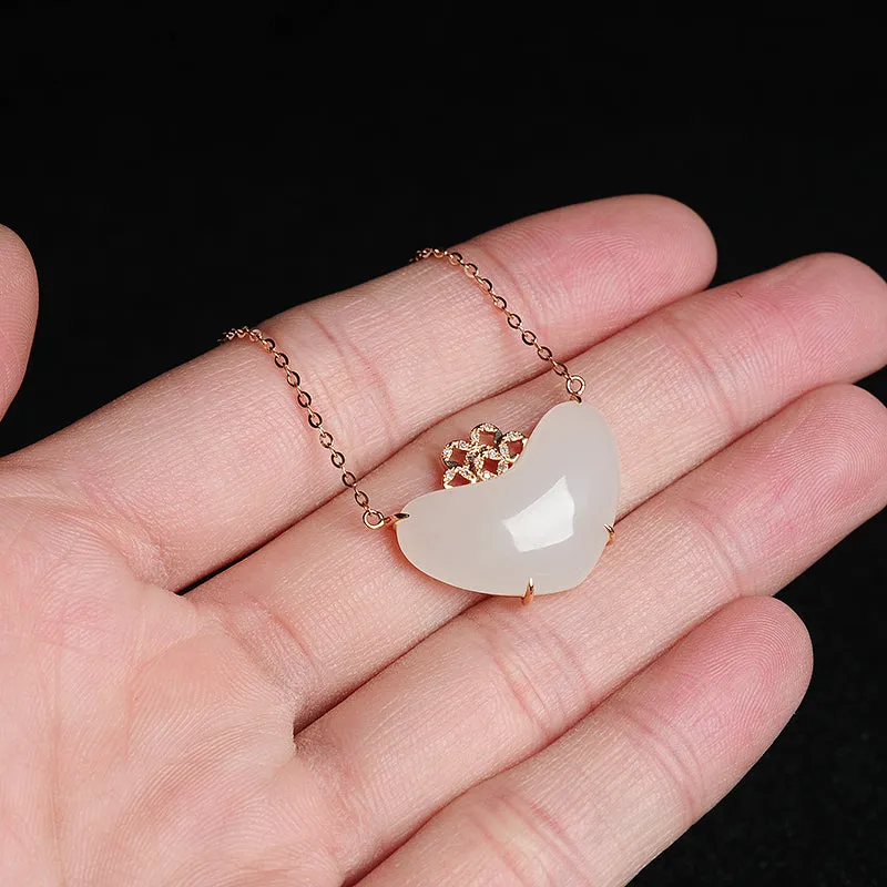 Natural Jade Pendant Nephrite Gold Pendant PT126