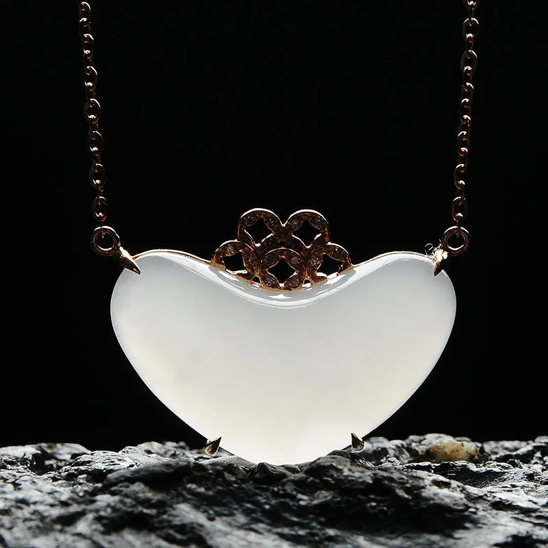 Natural Jade Pendant Nephrite Gold Pendant PT126