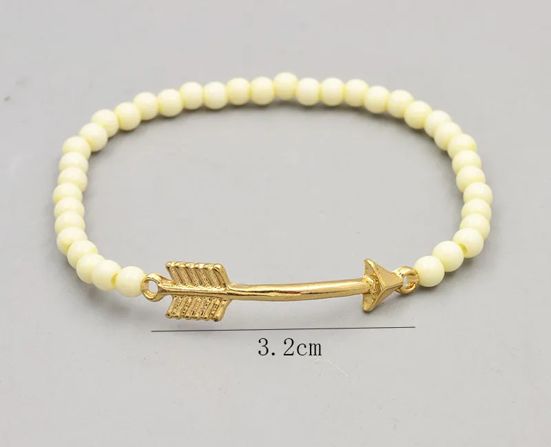 New fashion accessories jewelry bead chain link key love arrow charm bracelet nice gift for women girl
