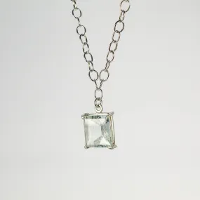 NEW! Prong Set Aquamarine on Sterling Silver Necklace by Rina Young
