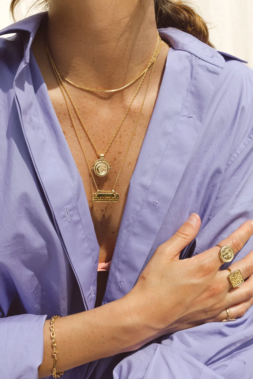 Nightfall necklace gold plated