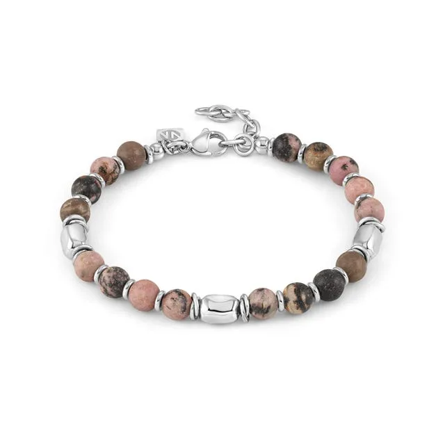 Nomination Instinct Bracelet, Rhosocrosite Stone, Stainless Steel