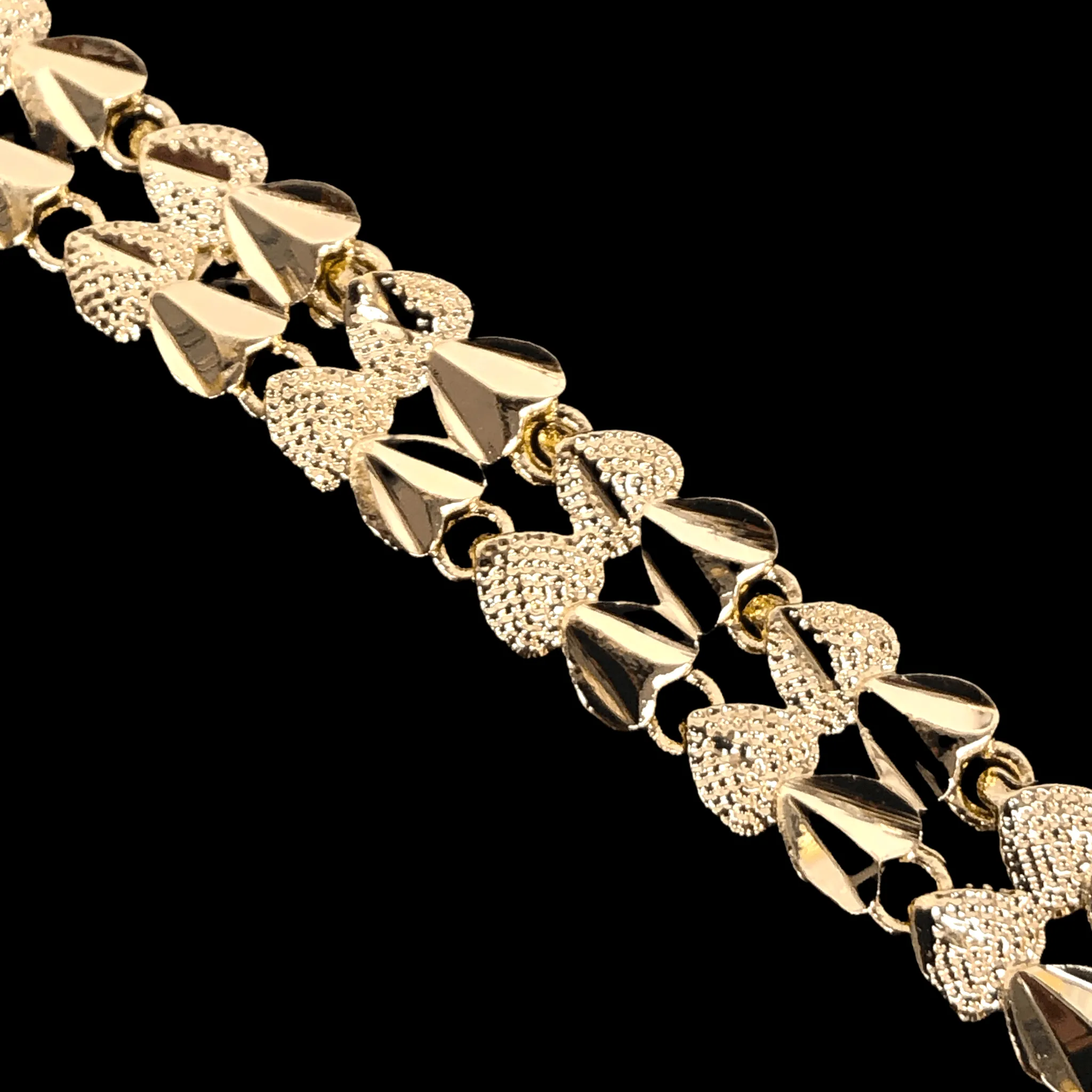 Oro Laminado Gold Filled Parisian Edition Heart Bracelet