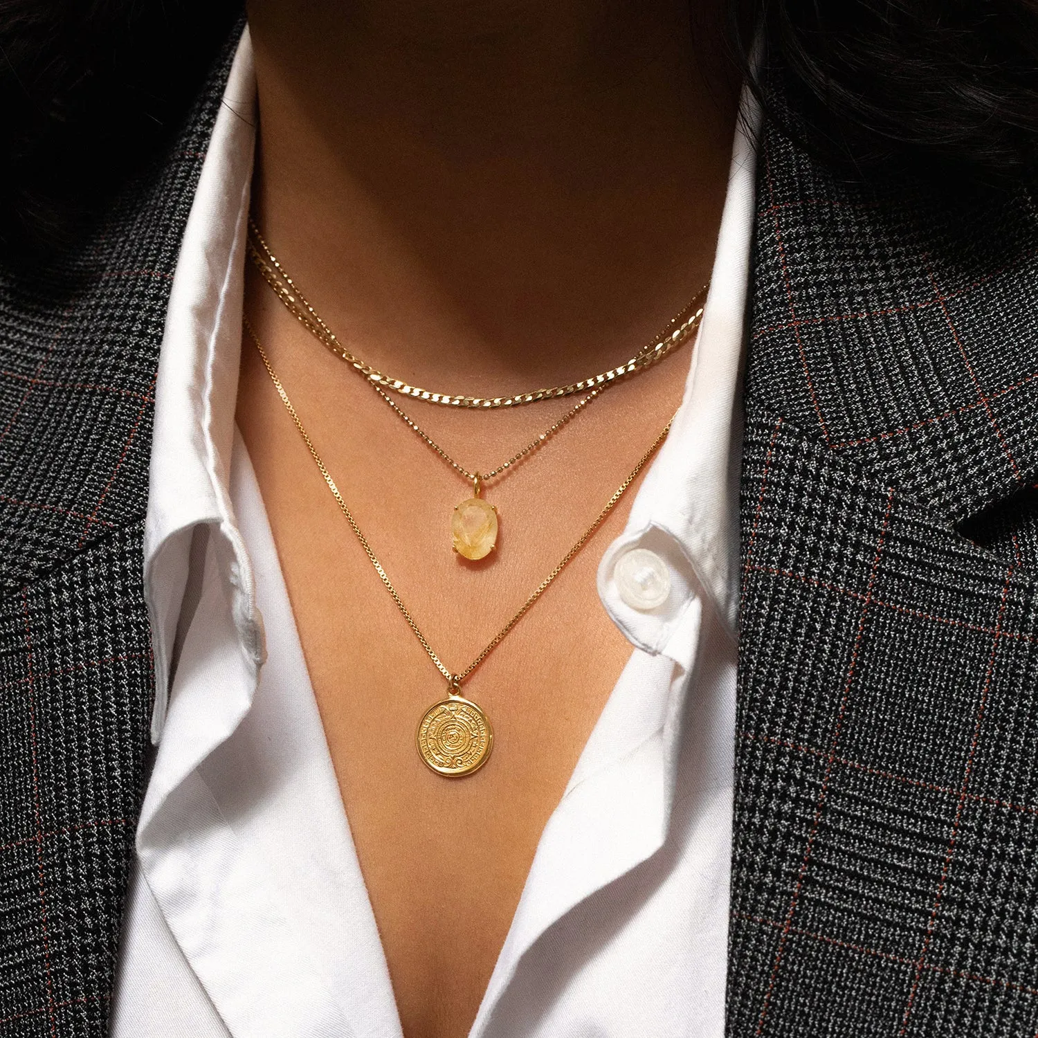 Oval Gem Charm | Rutilated Quartz