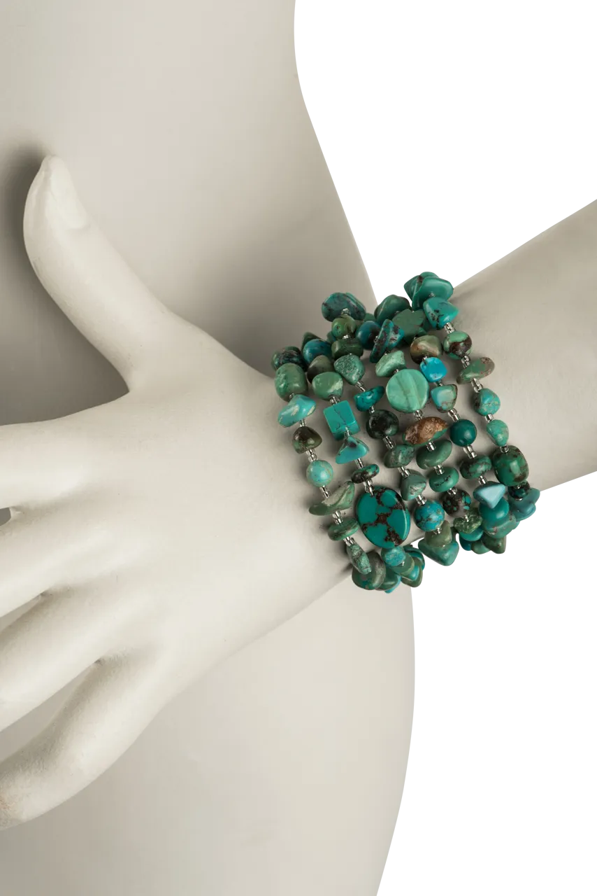 Paige Wallace Turquoise Mixed Stone Bracelet