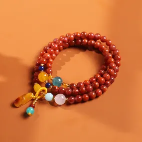 Pendant Ethnic Style Nanhong Multi-circle Men's And Women's Bracelet