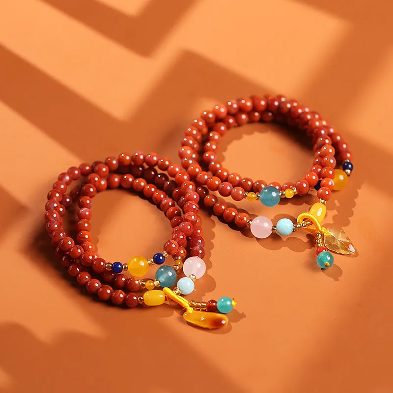 Pendant Ethnic Style Nanhong Multi-circle Men's And Women's Bracelet
