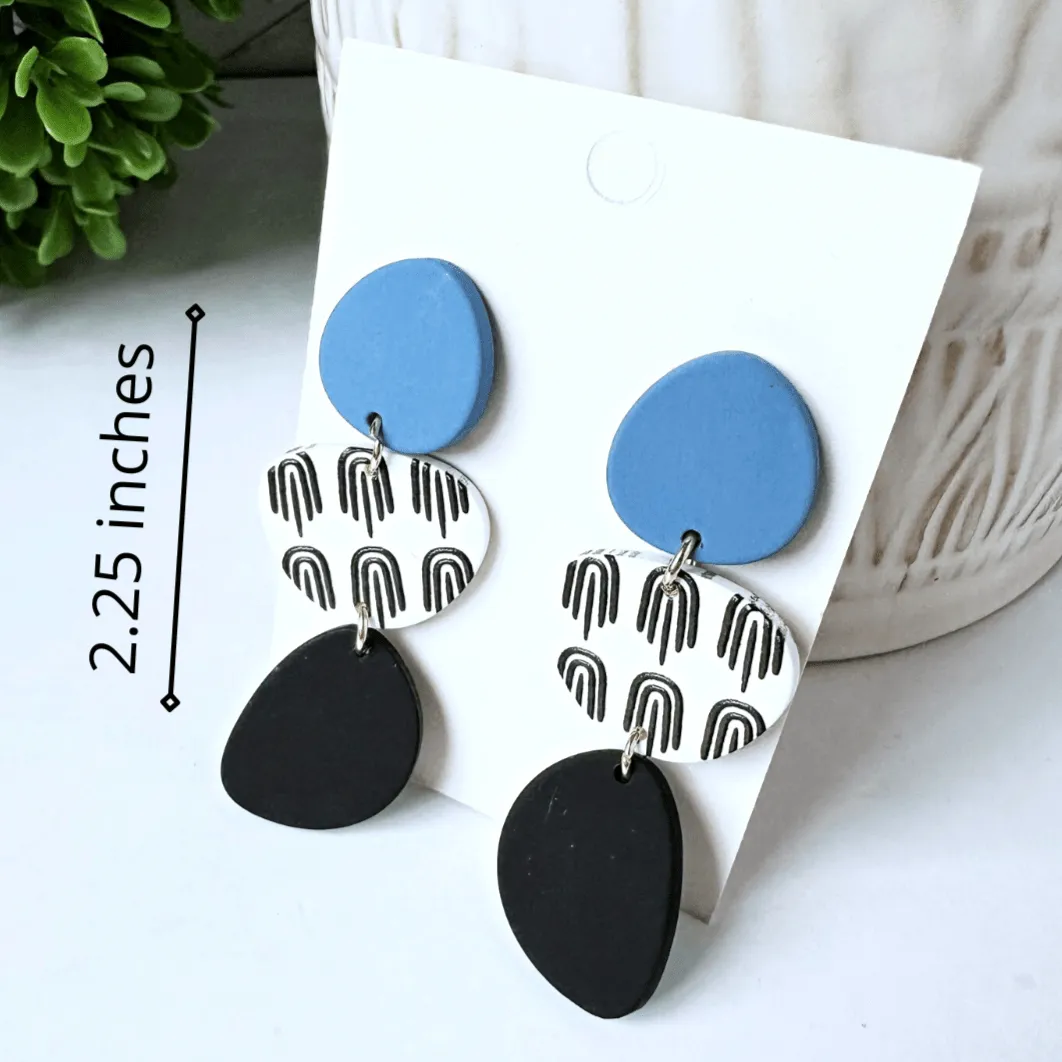 Perfectly Classy Acrylic and Clay Dangle Earrings