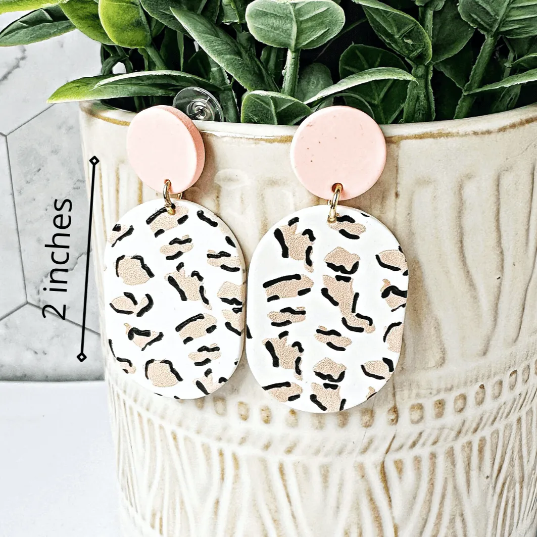 Perfectly Classy Acrylic and Clay Dangle Earrings
