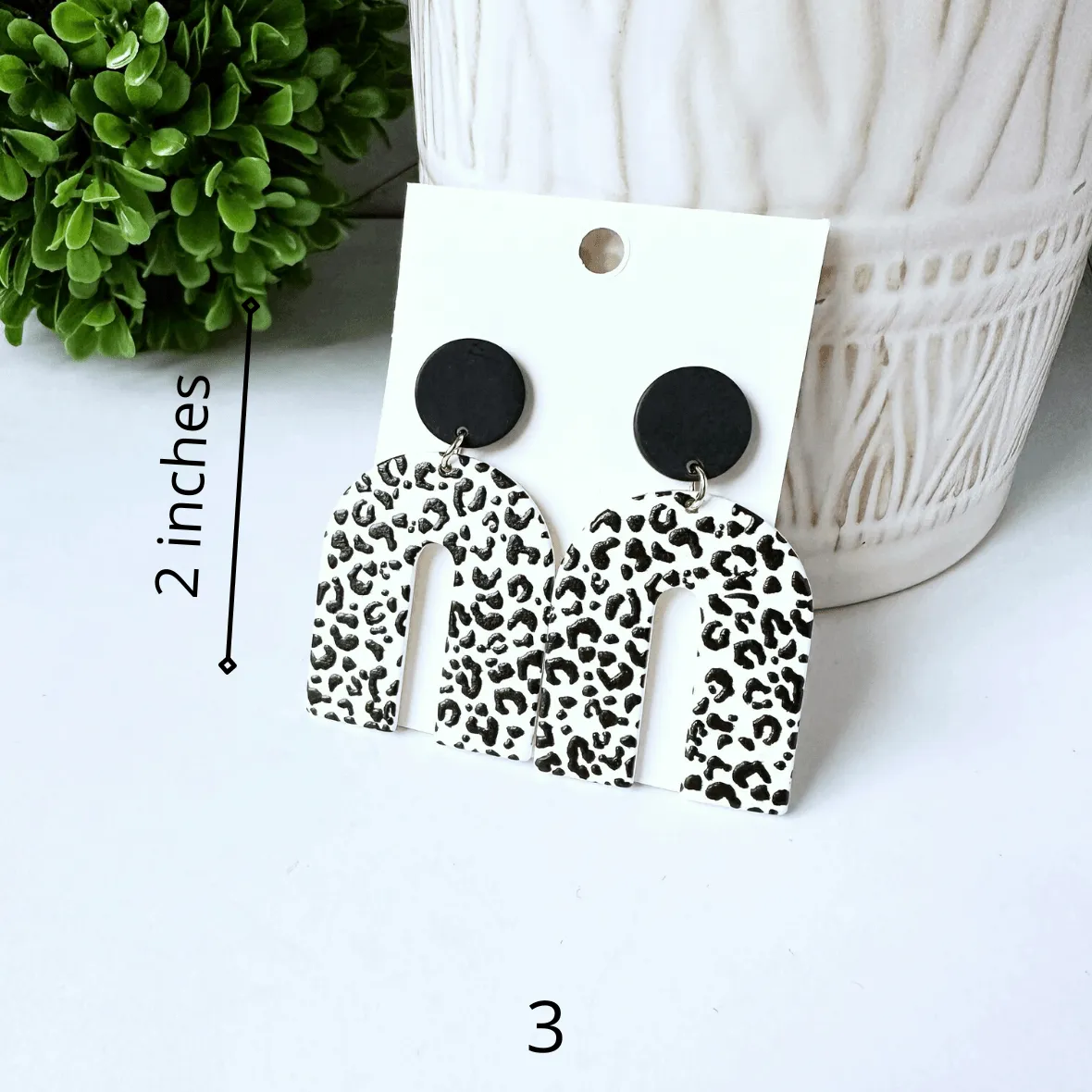 Perfectly Classy Acrylic and Clay Dangle Earrings