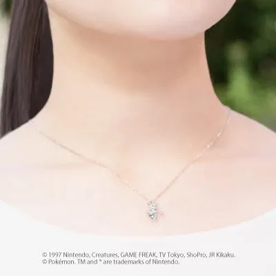 [Pokémon]Vaporeon & Pokéball necklace K18 white gold