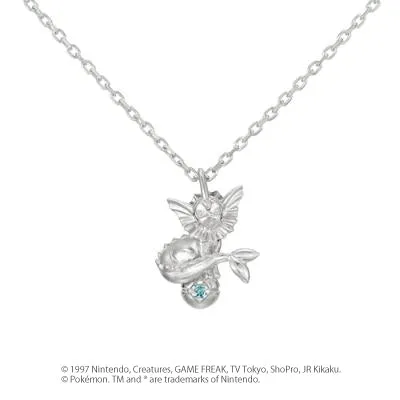 [Pokémon]Vaporeon & Pokéball necklace K18 white gold
