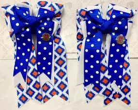 PonyTail Bows- Royal Diamonds