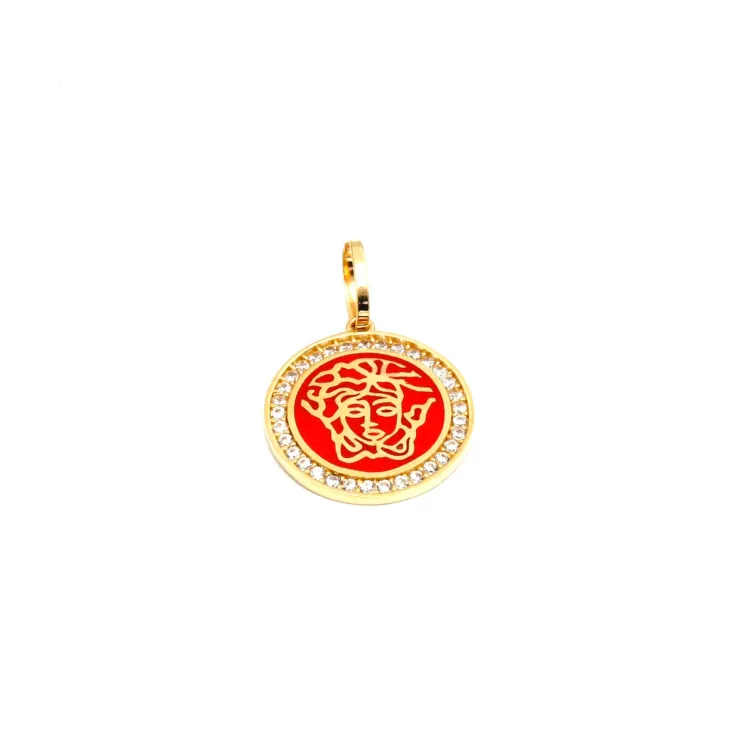 Real Gold GZMH Red Round Luxury Pendant VP 0150 P 1870