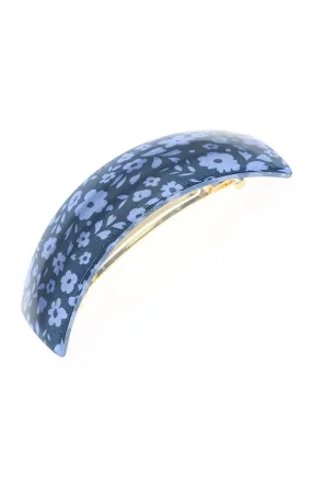 Rectangle Volume Barrette - Midnight Bloom