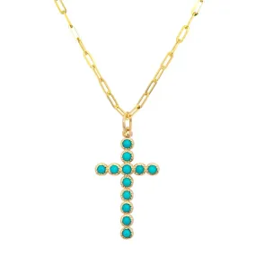 Reversible Diamond and Turquoise Cross